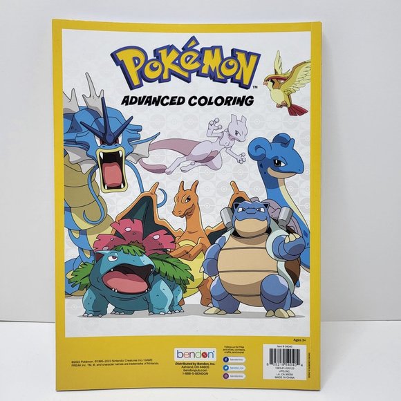 Bendon Pokemon Advanced Coloring Book Uncolored 40 Pages Tear & Share Adult Kids - Picture 4 of 10